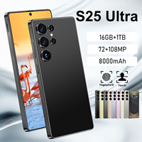 Smartphone débloqué S25 ULTRA 5G version globale, batterie 8000 mAh, appareil photo 108 MP, double SIM, 512 Go de ROM, CDMA, résolution d'écran HD/4K, LTE