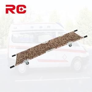 Nouvelle <span class=keywords><strong>promotion</strong></span> : Brancard manuel pliable à deux sections avec roues, léger, facile à nettoyer, équipement <span class=keywords><strong>médical</strong></span> d'urgence, capacité 160 kg - Product Image 4