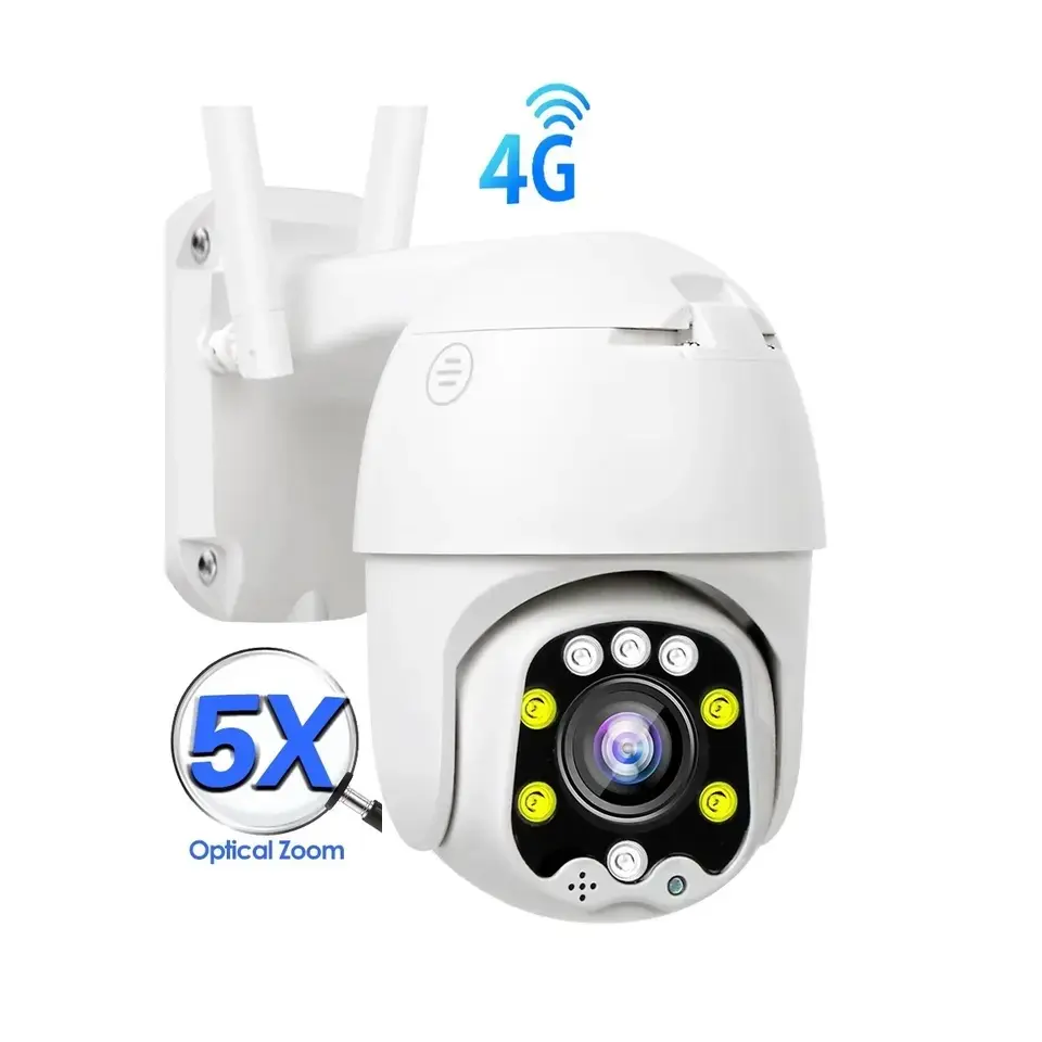 2MP 3กรัม4กรัมกล้องพลังงานแสงอาทิตย์ Wifi กลางแจ้ง PTZ ซูมกล้องวงจรปิดไร้สายกล้อง IP ที่มีสองทางเสียงที่มีสีสันคืน Vison