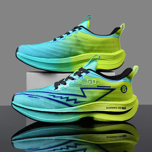 Nouvelles Chaussures de Course Ultra-Légères à Plaque Carbone Tendance 2025 Unisexe Respirantes en Maille Baskets de Sport Décontractées Polyvalentes Automne Popcorn - Product Image 3