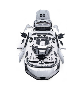 Kit carrosserie large en fibre de carbone pour <span class=keywords><strong>Ferrari</strong></span> <span class=keywords><strong>SF90</strong></span> – Kit complet de mise à niveau avec jupes latérales et diffuseur arrière – Offre spéciale - Product Image 1