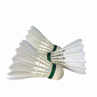 ST NO 7 Balles de badminton hybrides personnalisées - Plumes naturelles Haute durabilité Ultra-légères Plumes droites Vol stable
