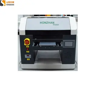 Honzhan mesin cetak UV digital foil aluminium, printer flatbed a3 banyak warna