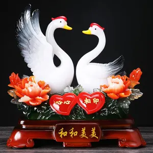Resin Swan in artificial crafts Jade figurine home decoration swan