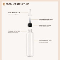 Bouteilles vides de 120 ml, 200 ml, 250 ml pour huile de cuisson, flacons transparents en plastique avec bouchon à vis et compte-gouttes