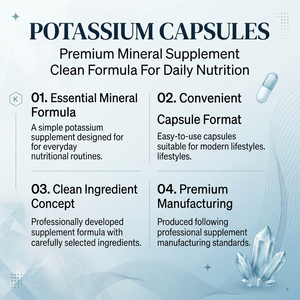 Cápsulas de Citrato de Potasio OEM ODM 99mg 120 Unidades a Granel Marca Privada - Product Image 2