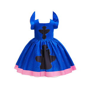 Disfraz de Halloween <span class=keywords><strong>para</strong></span> Niña, Lilo Angel Stitch, Mangas con Volantes, Princesa Azul, Fiesta, Carnaval, Cosplay, <span class=keywords><strong>Disfraces</strong></span> de TV y Cine - Product Image 4