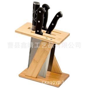 Wooden Knife Rack 7Pcs Durable <b>Kitchen</b> Storage Stand For Knives And Scissors - Product Image 3