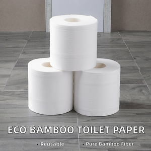 Papier toilette biodégradable ultra-absorbant 100% naturel en pulpe de bambou, marque personnalisée, OEM, rouleau standard jetable 2-4 plis - Product Image 2