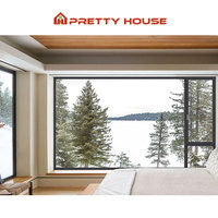Villa personnalisable Portes et fenêtres à double vitrage pour maison Fenêtre à battant en aluminium à rupture thermique avec écran