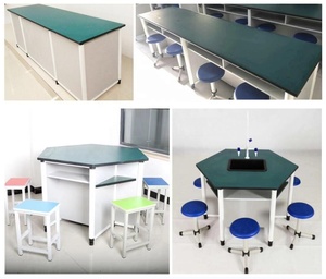 Ensemble de meubles de laboratoire bureau, 2 pièces, banc de travail pour école, anatomie du bois et de la chimiothérapie - Product Image 4
