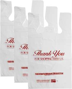 Sacs de T-shirt de HDPE de petite entreprise avec des poignées de longueur de main pour l'impression durable et recyclable de Flexo de supermarché disponible - Product Image 4