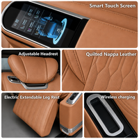 Siège de voiture en cuir personnalisé de luxe pour SUV VIP avec console tactile, accoudoir réglable, durable, ajustement universel