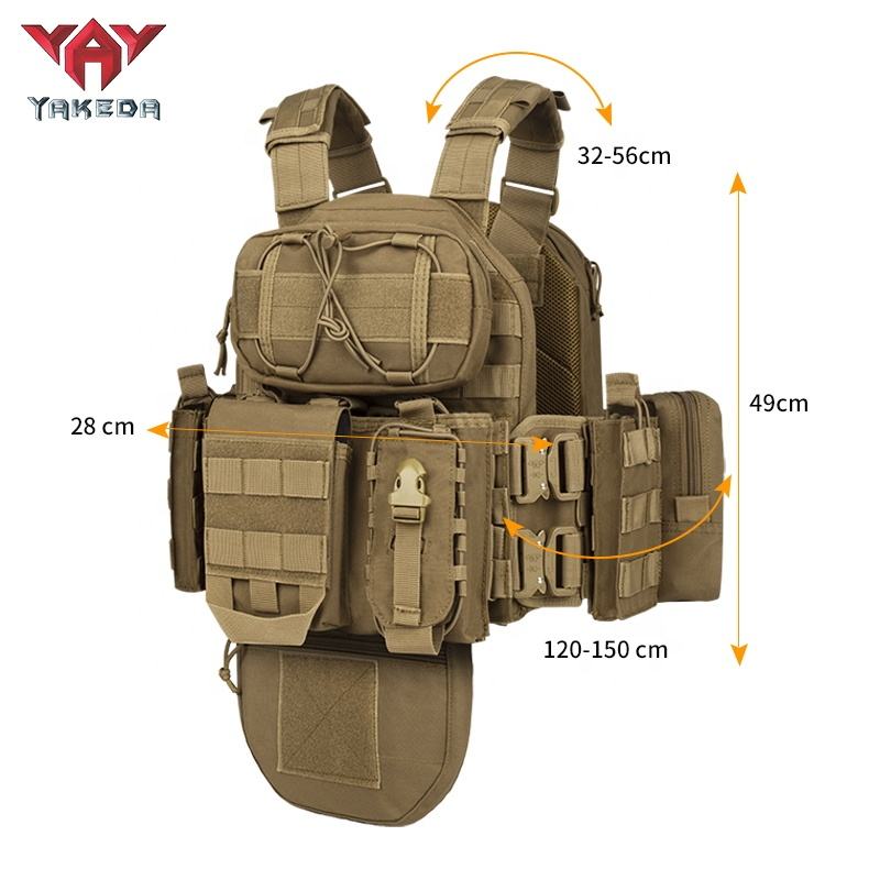 YAKEDA クイックリリース タクティカルベスト プレートキャリア 股間