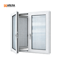 Ventana Abatible de Vinilo con Doble Acristalamiento y Mosquitera, Marco Blanco Residencial, Ventanas Abatibles de UPVC