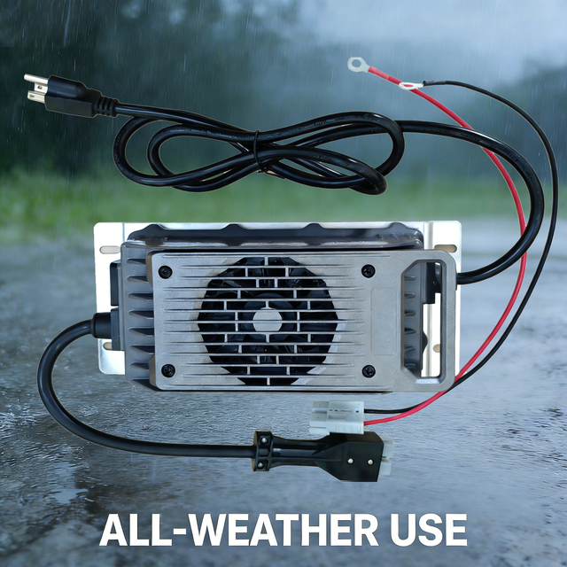 Outdoor Use 48V 15A Waterproof Lead Acid Battery Charger Overload Protection for Electric Tricycle Golf Cart