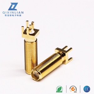 Hiệu suất cao 180 độ <span class=keywords><strong>SMA</strong></span> nữ mạ vàng cạnh gắn kết nối 50 DC-6GHz cho các ứng dụng RF đồng trục PCB - Product Image 4