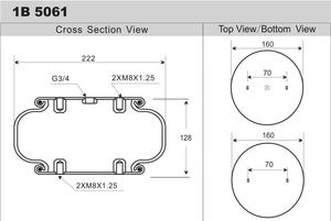 Kantung Udara Karet 578913201 GOODYEAR Peredam Udara Konvolusi Tunggal 1B9-202 - Product Image 5