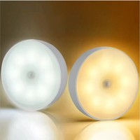 Luz de Noche LED Inalámbrica Recargable con Sensor de Movimiento para Dormitorio Hogar Cocina Lámpara de Inducción Corporal Luz para Gabinete
