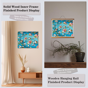 Paint by Numbers Canvas Kit Cherry Blossom Birds Rectangle Pastoral Style Handmade Digital Printing Flower Art DIY - Product Image 6