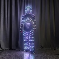 Costume de robot LED, armure lumineuse de héros, unisexe, pour spectacle sur scène, polyester, pour chanteur, danseur, fête, Noël