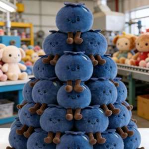 Porte-clés en peluche Gigi Cat Blueberry, lot de trois – Éloigne la mauvaise chance et charme mignon pour sac, pour jeunes de 15 à 35 ans - Product Image 2