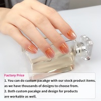 Nouveau design chaud couleur unie paillettes puissance ongles autocollants prix de gros 3D vrai vernis à ongles enveloppes pour les fêtes en plastique