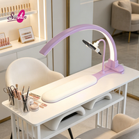 Nouvelle lampe LED professionnelle demi-lune pour cils, lumière de beauté réglable et dimmable, lampe de table LED pour manucure, nail art et salon de beauté