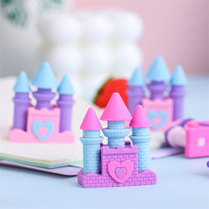 Gommes créatives pour enfants, château de <span class=keywords><strong>princesse</strong></span> de rêve, fournitures de papeterie mignonnes, cadeaux pour enfants, gommes 3D kawaii - Product Image 4