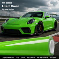 Film de protection de couleur pour véhicule en TPU PPF brillant vert lézard auto-cicatrisant, anti-rayures et anti-jaunissement