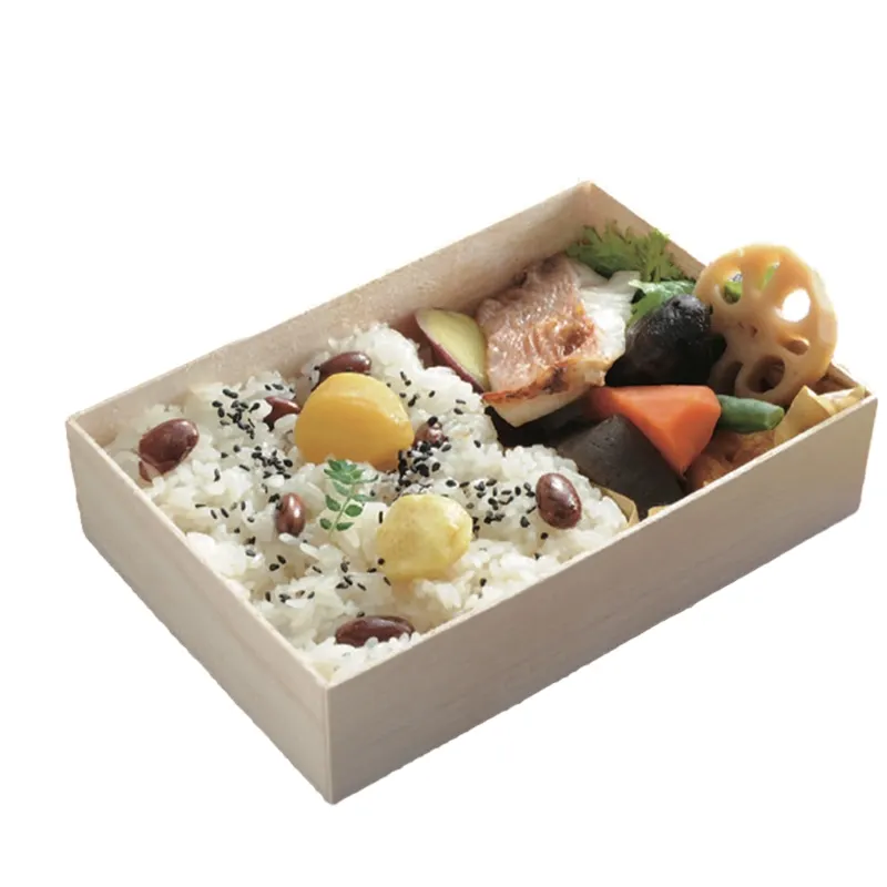 Tùy chỉnh dùng một lần cao cấp Sushi bao bì hộp Platter Takeaway rắn gỗ hộp, Nhật Bản Nhà hàng đặc biệt bao bì hộp
