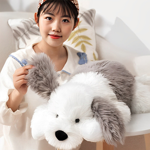 Disegni personalizzati bambola peluche di peluche di peluche morbidi su misura animali di pezza sdraiati bambola realistica bicolore cuccioli di peluche - Product Image 5