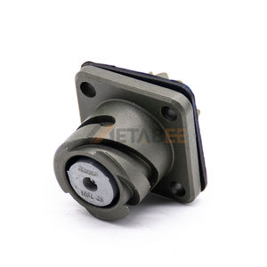 Conector MS3102A MS3106A 10SL-2 MS5015, Receptáculo de Montaje en Caja de 1 y 4 Pines, Plateado, Enchufe Recto MIL-DTL-5015 13A - Product Image 1