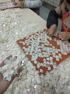 Mosaico de Mármol con Forma de Escama de Pescado, Decoración de Azulejos de Nácar para Proyectos de Paredes de Baños y Salas de Estar de Hoteles - Product Image 6