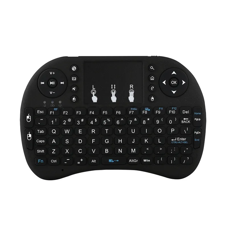 Tragbare i8 2.4G Mini Wireless-Tastatur mit Touchpad und USB-Empfänger Fernbedienung für Laptop PC Tablets Mac TV Xbox PS3