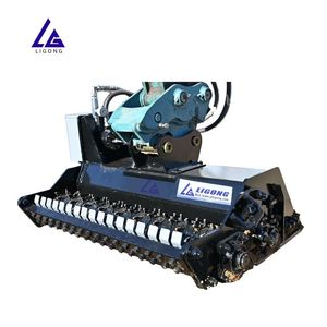 Râteau à sol pour excavatrice LG avec rouleau arrière pour une surface lisse, idéal pour la restauration des pelouses, la construction de parcs et le nivellement des terrains - Product Image 1