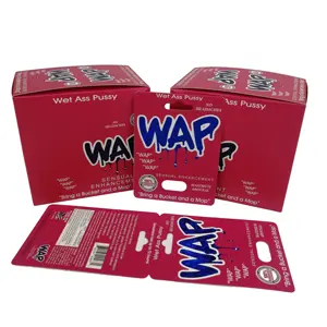 Ready To Ship Wap Blister Paper Cards Honey foil Roll For Female Enhancement Capsule Pills packing Cards with Outer Display box