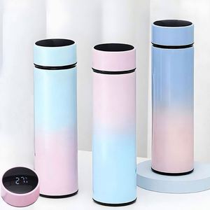 Bouteille d'eau intelligente à double paroi avec affichage de la température, dégradé LED numérique, logo personnalisé imprimé, cadeau d'entreprise - Product Image 6