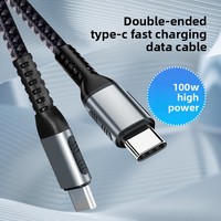 Cable de Carga Rápida PD de 100W, 5A, con E-Marker, Cable de Carga Dual Tipo C a C