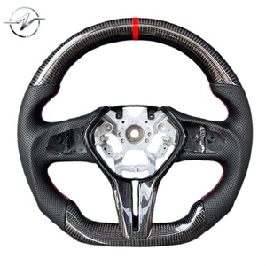 Volant personnalisé en cuir noir et <span class=keywords><strong>fibre</strong></span> de carbone pour Infiniti G25/Q50/Q60/G37/QX50/Q50 2017-2024 - Product Image 1