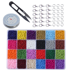ลูกปัดแก้ว DIY 24 สี คละสี สำหรับทำเครื่องประดับแฮนด์เมด ขนาด 2 มม. 3 มม. 4 มม. วัสดุสำหรับร้อยลูกปัด - Product Image 2