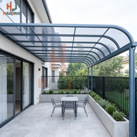 Auvent extérieur manuel en aluminium sur mesure avec panneau en polycarbonate et revêtement anti-UV – Abri durable pour maison résidentielle ou devanture de magasin