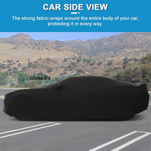 Luxury Stretch Satin Indoor Car Cover Dust Proof Soft Car Cover for Underground Garage Auto Vehicle - Product Image 3