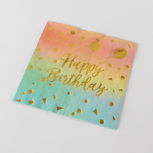 Serviettes jetables écologiques noires carrées modernes 20 serviettes en papier imprimées UV décorations de vaisselle de fête transfrontalière - Product Image 5