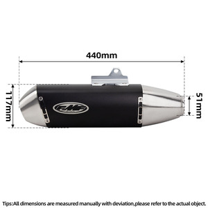 Silencieux d'échappement universel de 51mm avec DB Killer pour CRF300 RALLY CRF1000L TENERE 700 450MT 800X PRO - Product Image 3