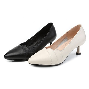 Décolleté a spillo professionali da donna a molla <span class=keywords><strong>scarpe</strong></span> a punta in vera pelle <span class=keywords><strong>con</strong></span> tendenza moda ammortizzante per l'estate - Product Image 6