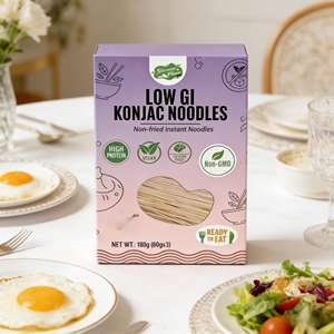 Nouilles Shirataki sèches à faible IG, nouilles coréennes instantanées, marque privée, petit paquet, repas rapides pour une vie active - Product Image 4