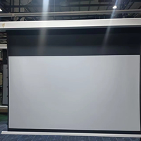Pantalla de Proyección Motorizada de 100-150 Pulgadas, Empotrada en el Techo, ALR 4K, Acústica Transparente, con Sistema de Tensión por Láminas, para Cine en Casa