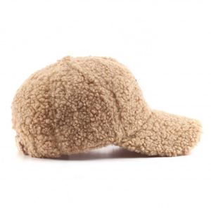 Custom Keep Warm Fashion Embroidery Logo Sport Lamb Wool Caps Dad Hat Winter Baseball Cap Gorras - Product Image 3