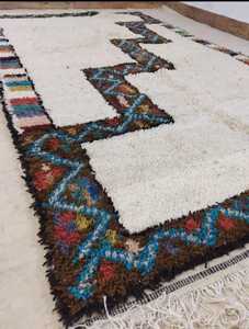 Laine berbère marocaine fait à la main Beni Ourain Azilal tapis personnalisable Rectangle couloir motif pour Camping voyage prière pique-niques - Product Image 5